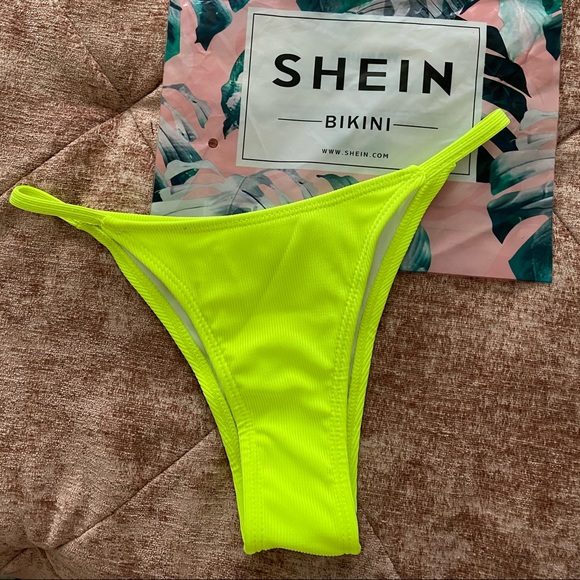 SHEIN Yellow Triangle Thong Bikini Bottom - Picture 2 of 5
